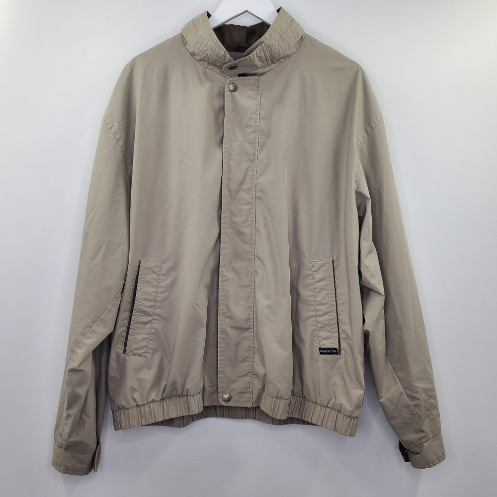 Members Only Mariner Beige Vintage Bomber Jacket Men's - Picture 1 of 7